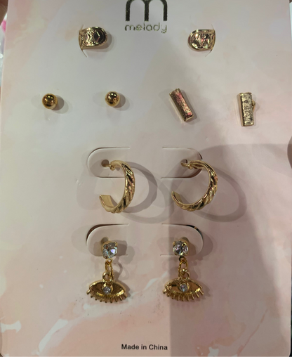Aretes paq.4 aretes - Bling Bling