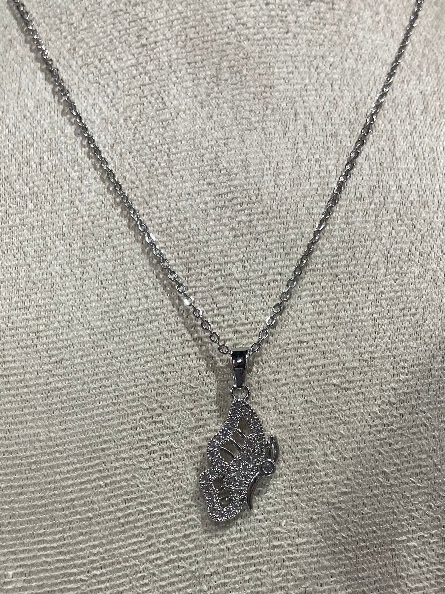 Collar de Zirconia con dije de Mariposa - Bling Bling