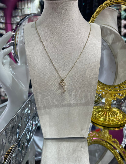 Collar de Zirconia con dije de Llave y Candado - Bling Bling