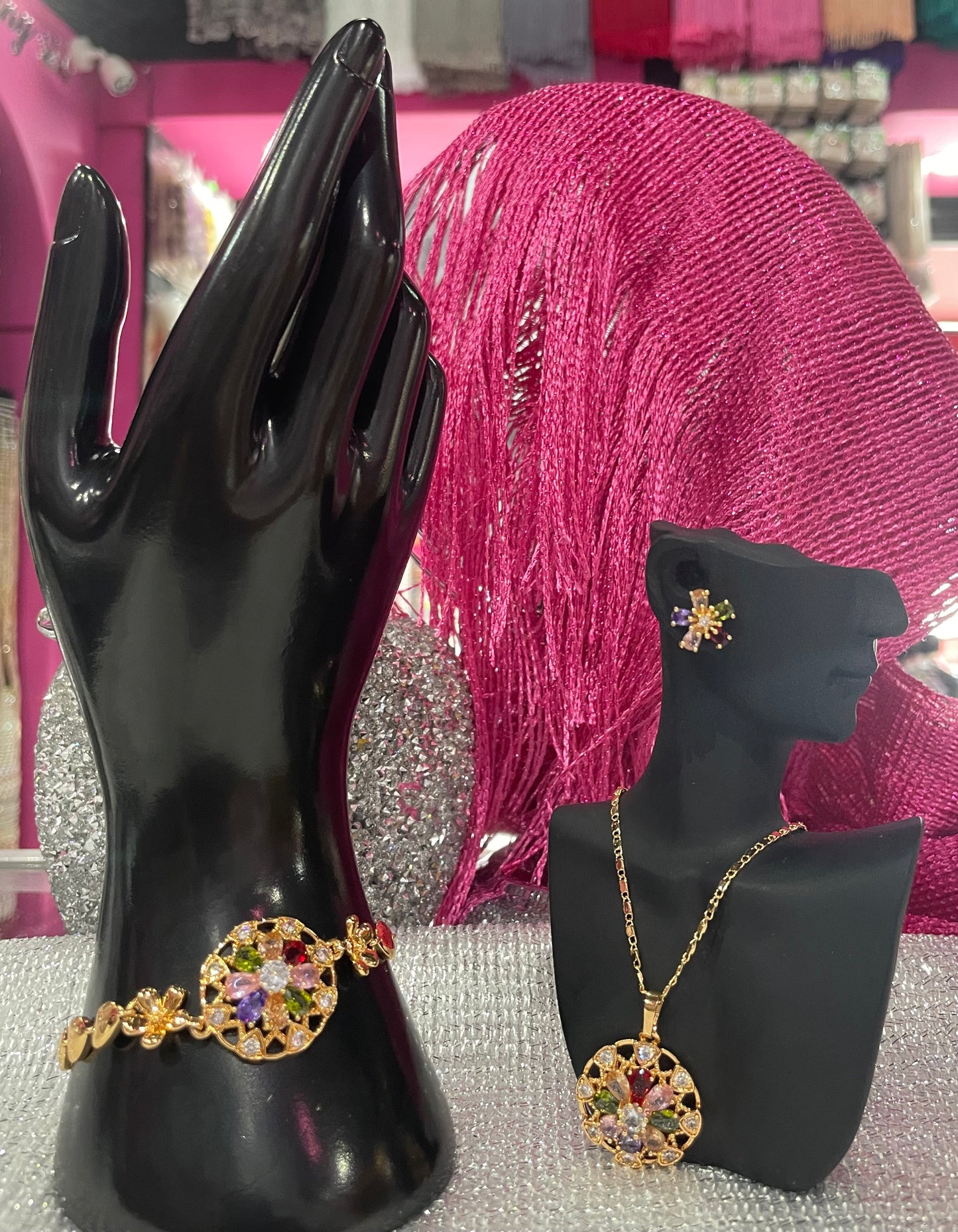 Conjunto de Joyería con dije de Flor - Bling Bling