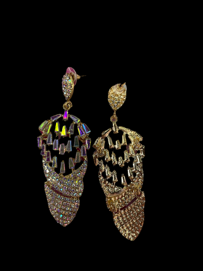 Aretes largos en dorado diseños - Bling Bling