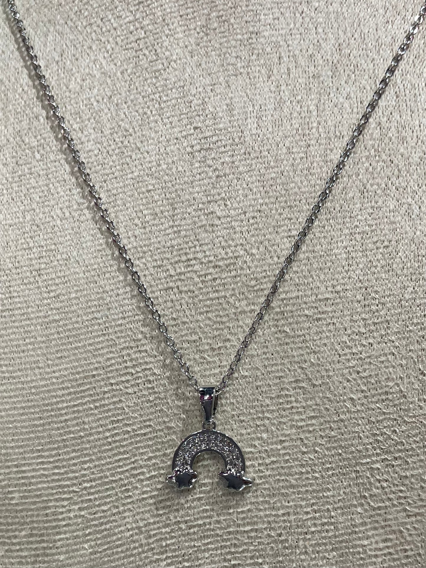 Collar de Zirconia con dije de Arcoíris - Bling Bling