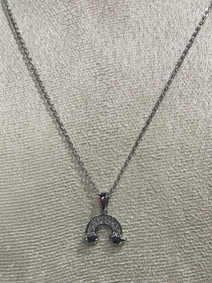 Collar de Zirconia con dije de Arcoíris - Bling Bling