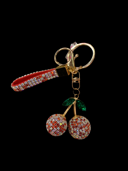 Llavero de cereza - cristal