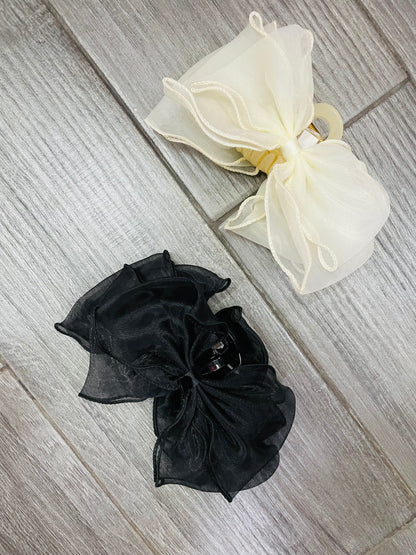 Pinza Con Moño Doble - Los Moños De Kari