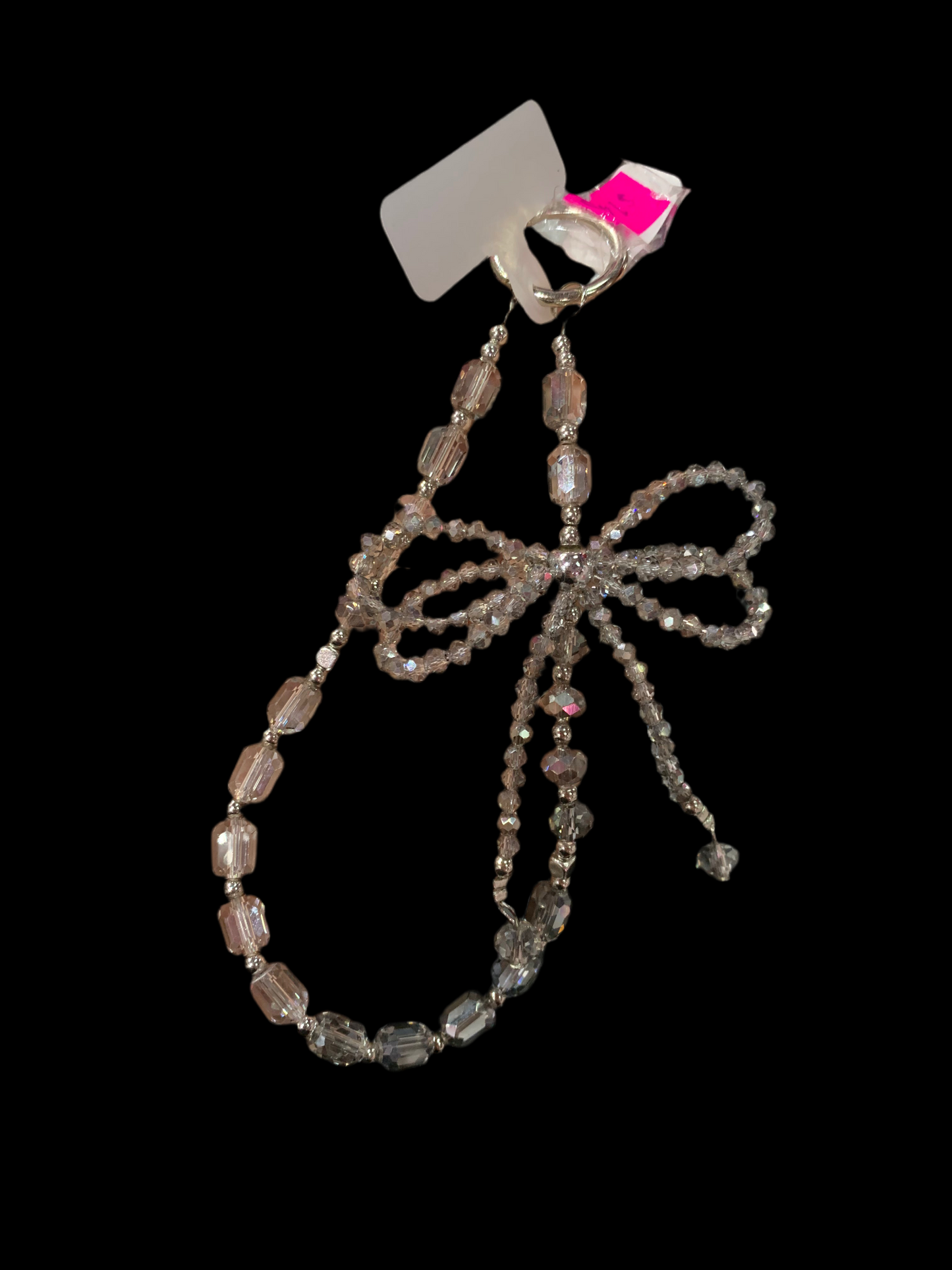 Llavero de moño pedrería - cristal