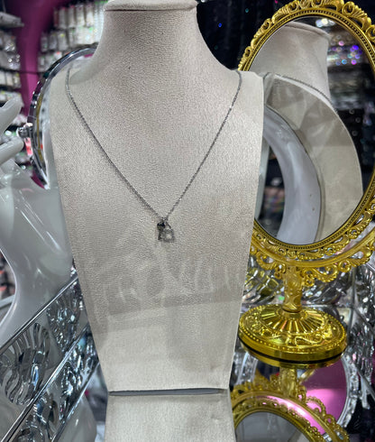 Collar de Zirconia con dije de Llave y Candado - Bling Bling