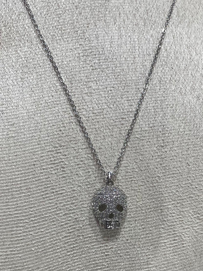 Collar de Zirconia con Dije de Calavera - Bling Bling