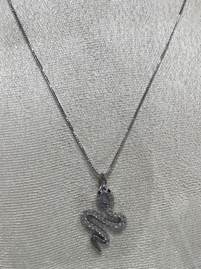 Collar de Zirconia con dije de Serpiente - Bling Bling