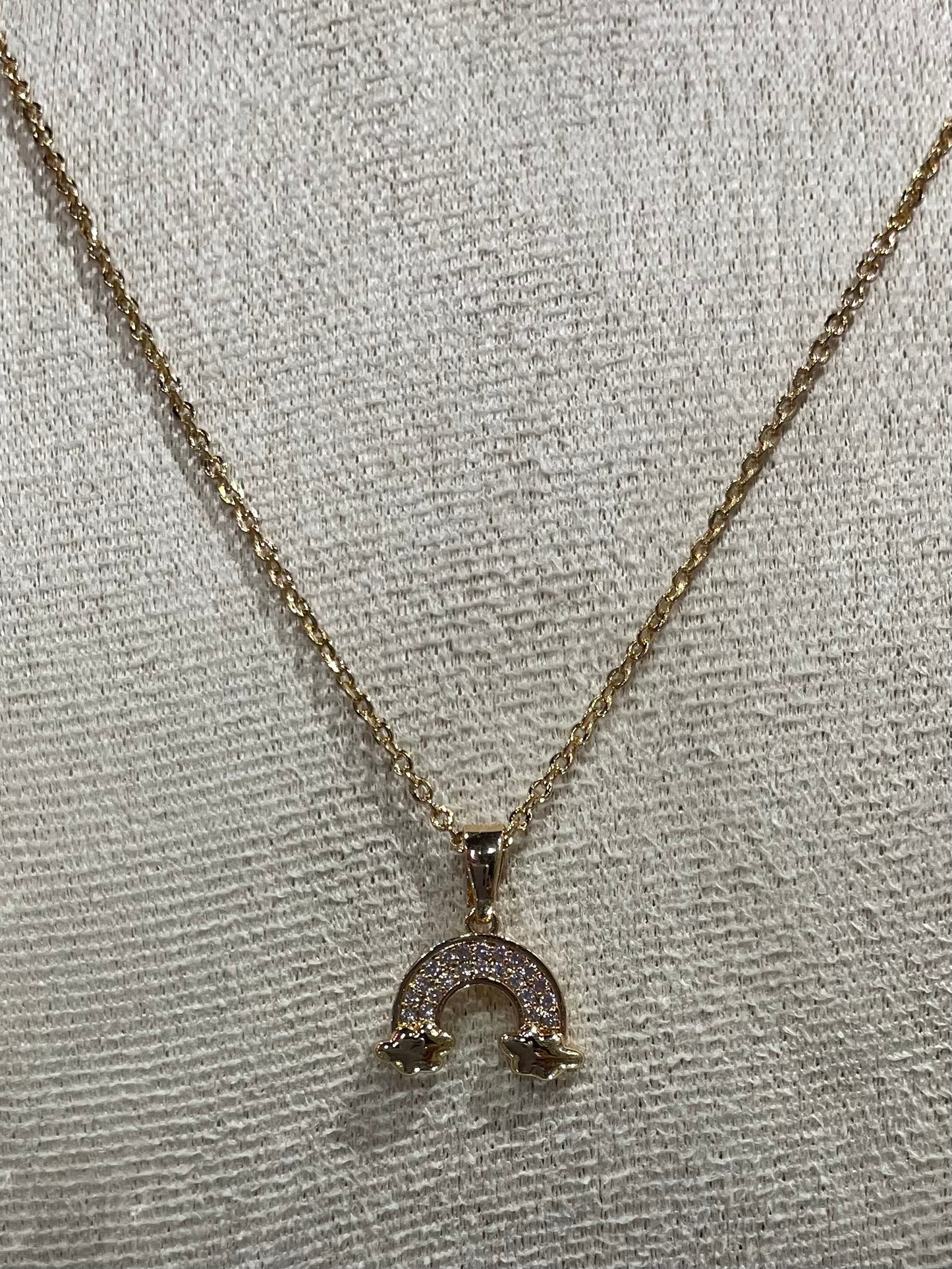 Collar de Zirconia con dije de Arcoíris - Bling Bling