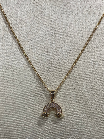 Collar de Zirconia con dije de Arcoíris - Bling Bling