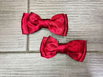 Moño Doble Satinado(Par) - Los Moños De Kari