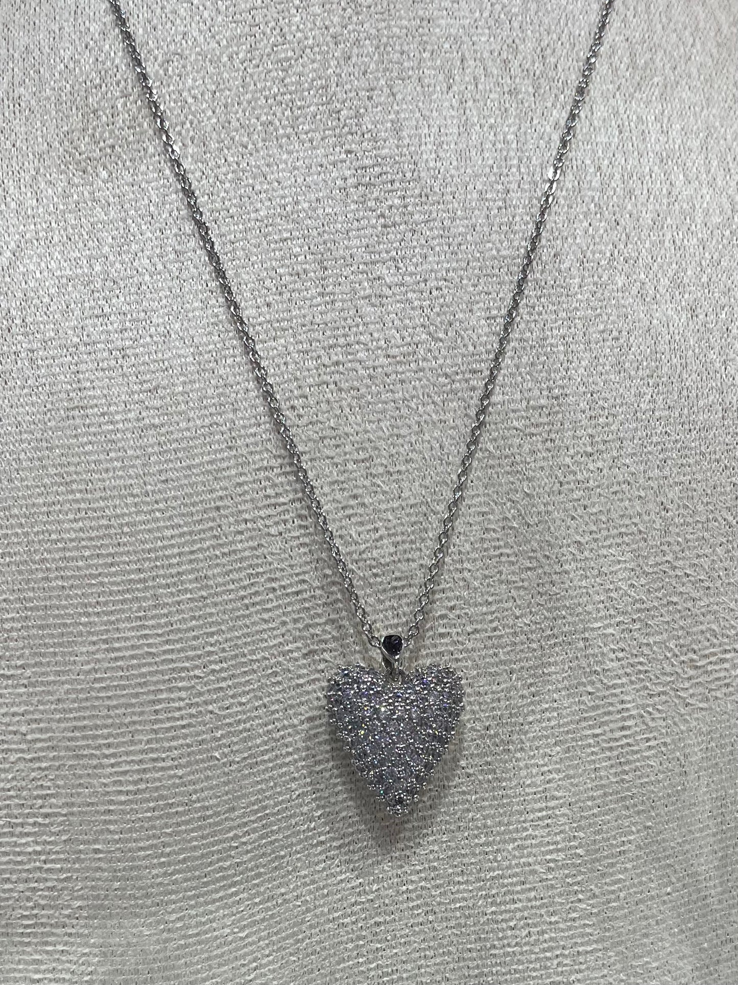 Collar de Zirconia con dije de Corazón - Bling Bling