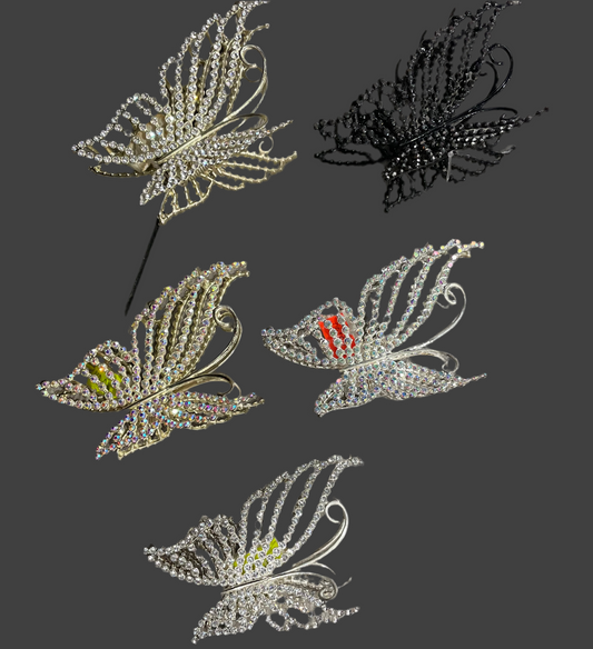 Pinza de Mariposa Con Brillos - Bling Bling