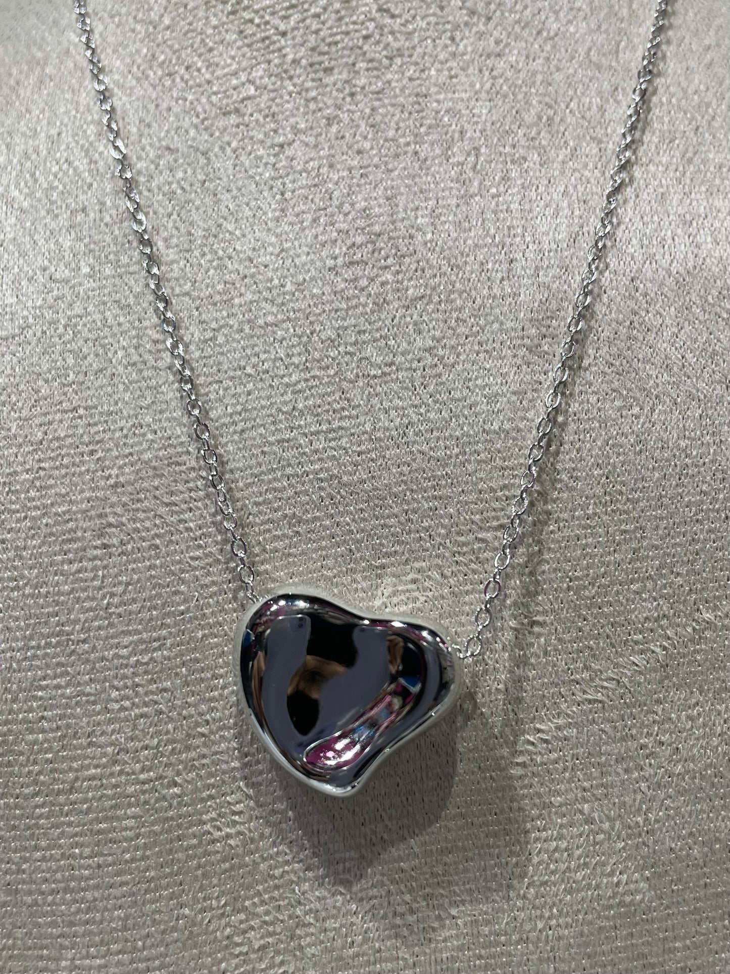 Collar con dije liso en Plateado - Bling Bling