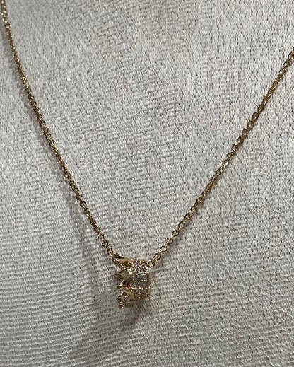 Collar de Zirconia con dije de Corona - Bling Bling
