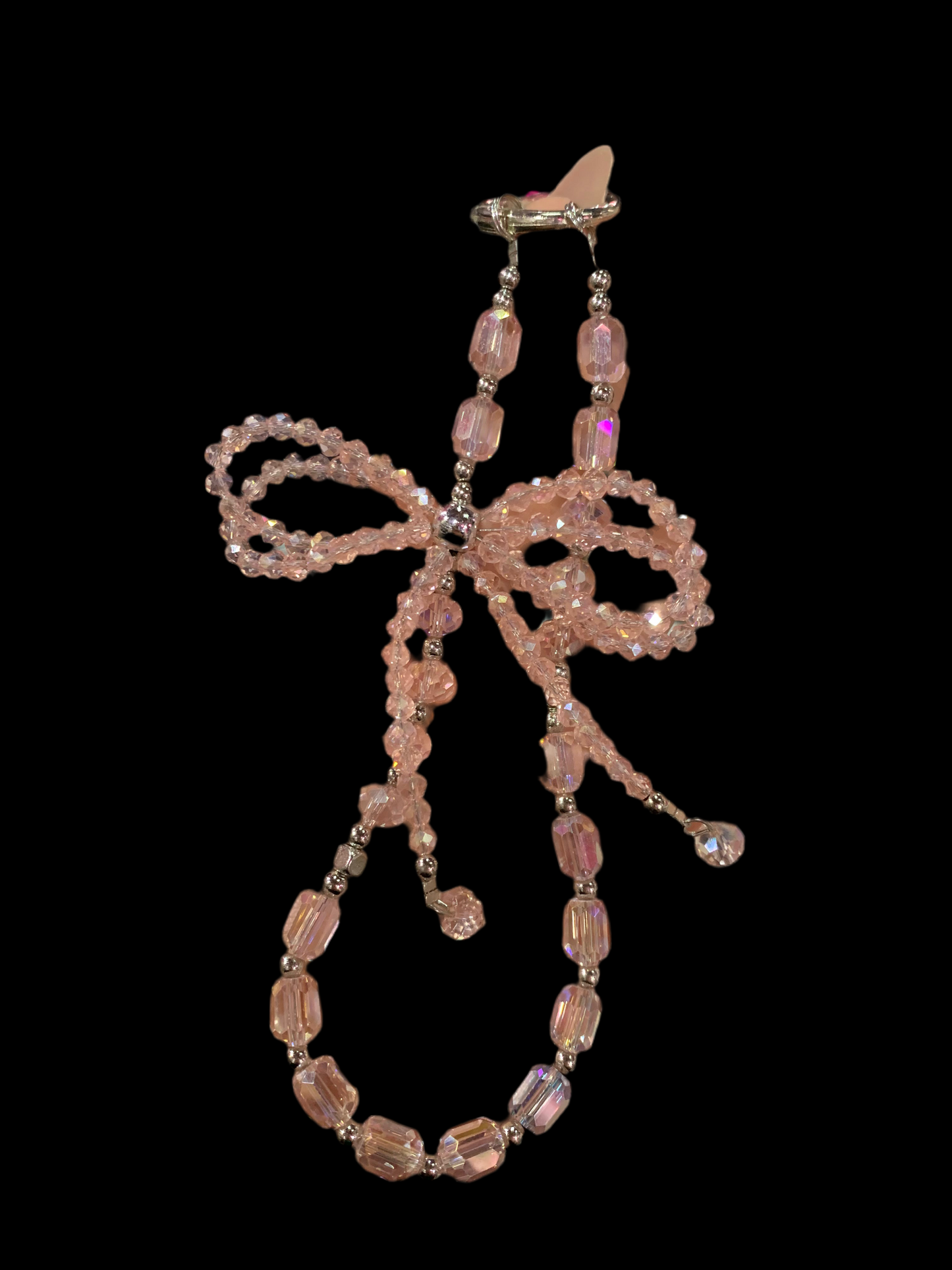 Llavero de moño pedrería - cristal