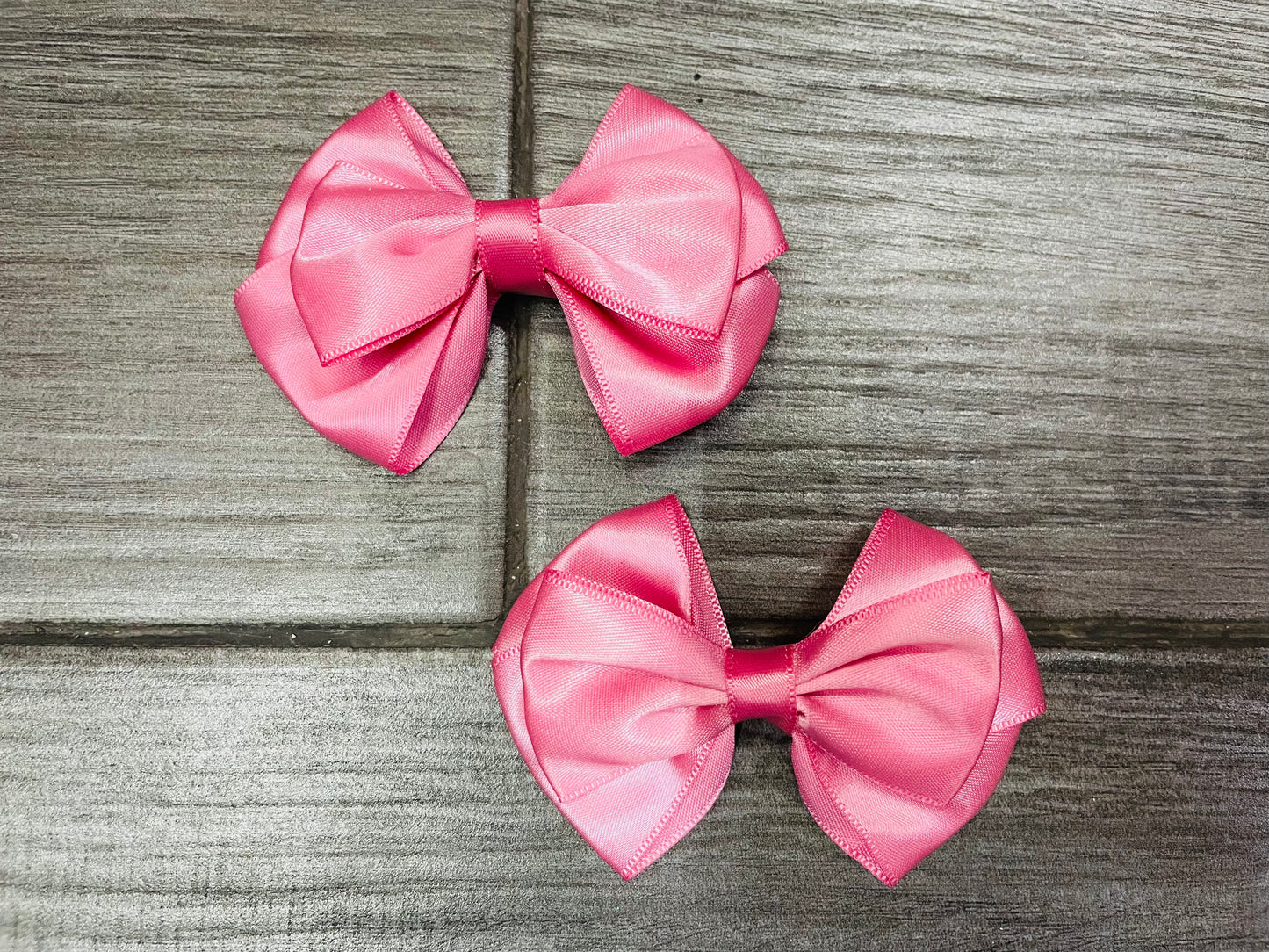 Moño Doble Satinado(Par) - Los Moños De Kari