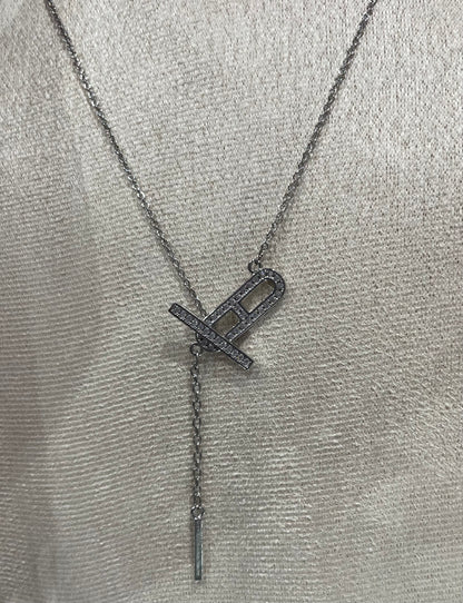 Collar de Zirconia con colgante ovalado - Bling Bling