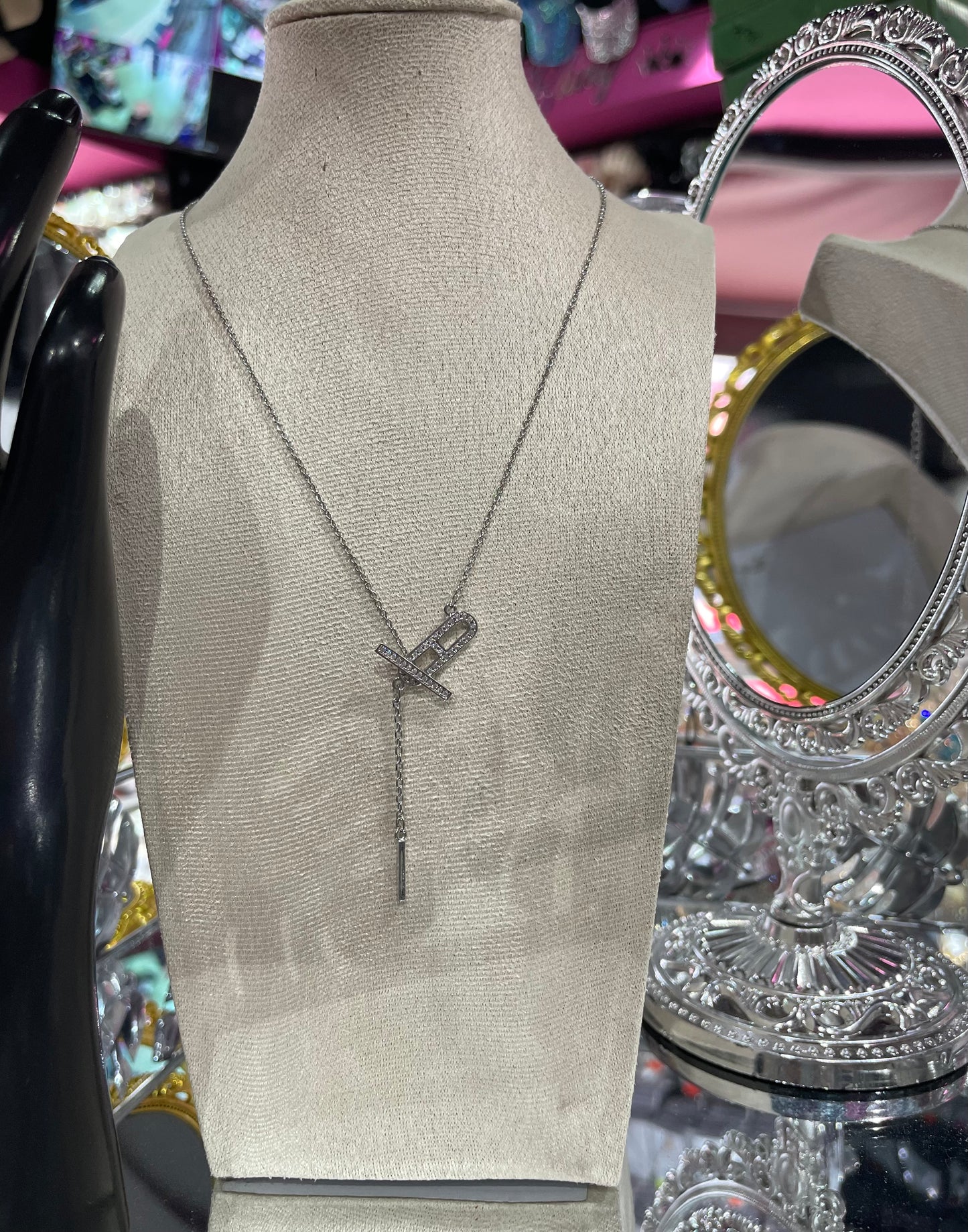 Collar de Zirconia con colgante ovalado - Bling Bling