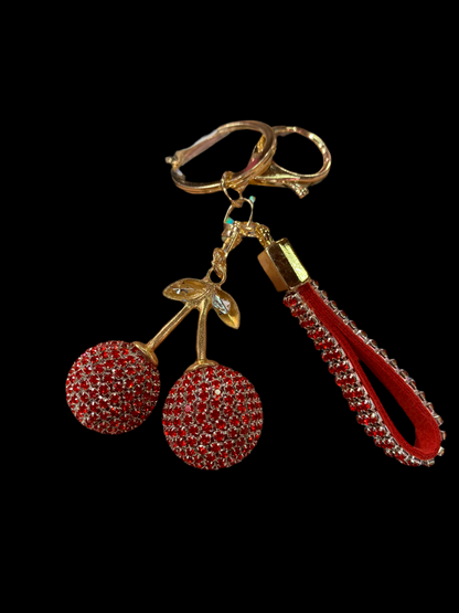 Llavero de cereza - cristal