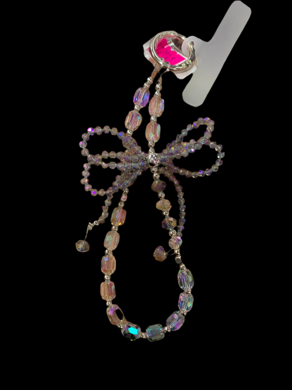 Llavero de moño pedrería - cristal