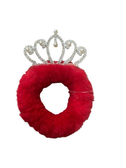Dona para cabello de peluche con Corona - Bling Bling