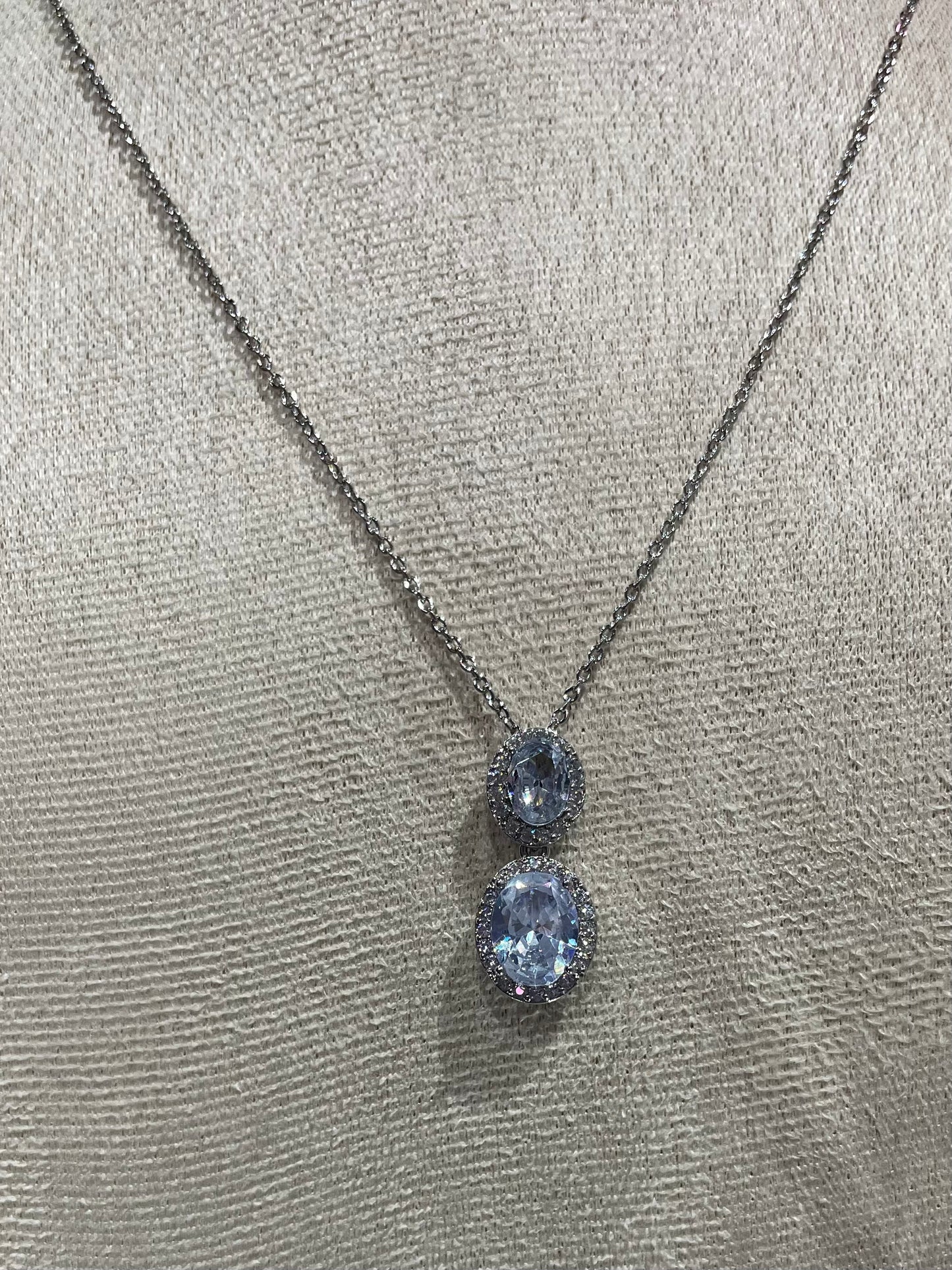 Collar de Zirconia con doble piedra brillante - Bling Bling