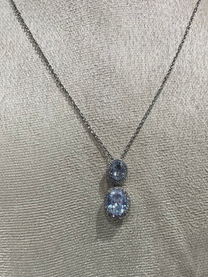 Collar de Zirconia con doble piedra brillante - Bling Bling