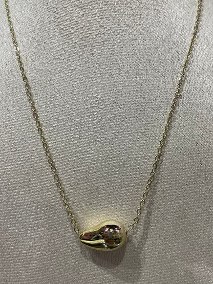 Collar con Dije liso en Dorado - Bling Bling