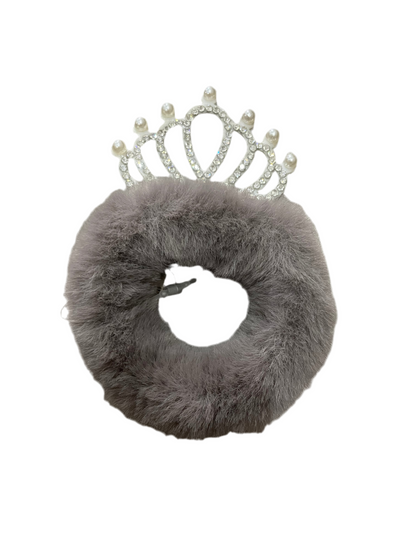 Dona para cabello de peluche con Corona - Bling Bling