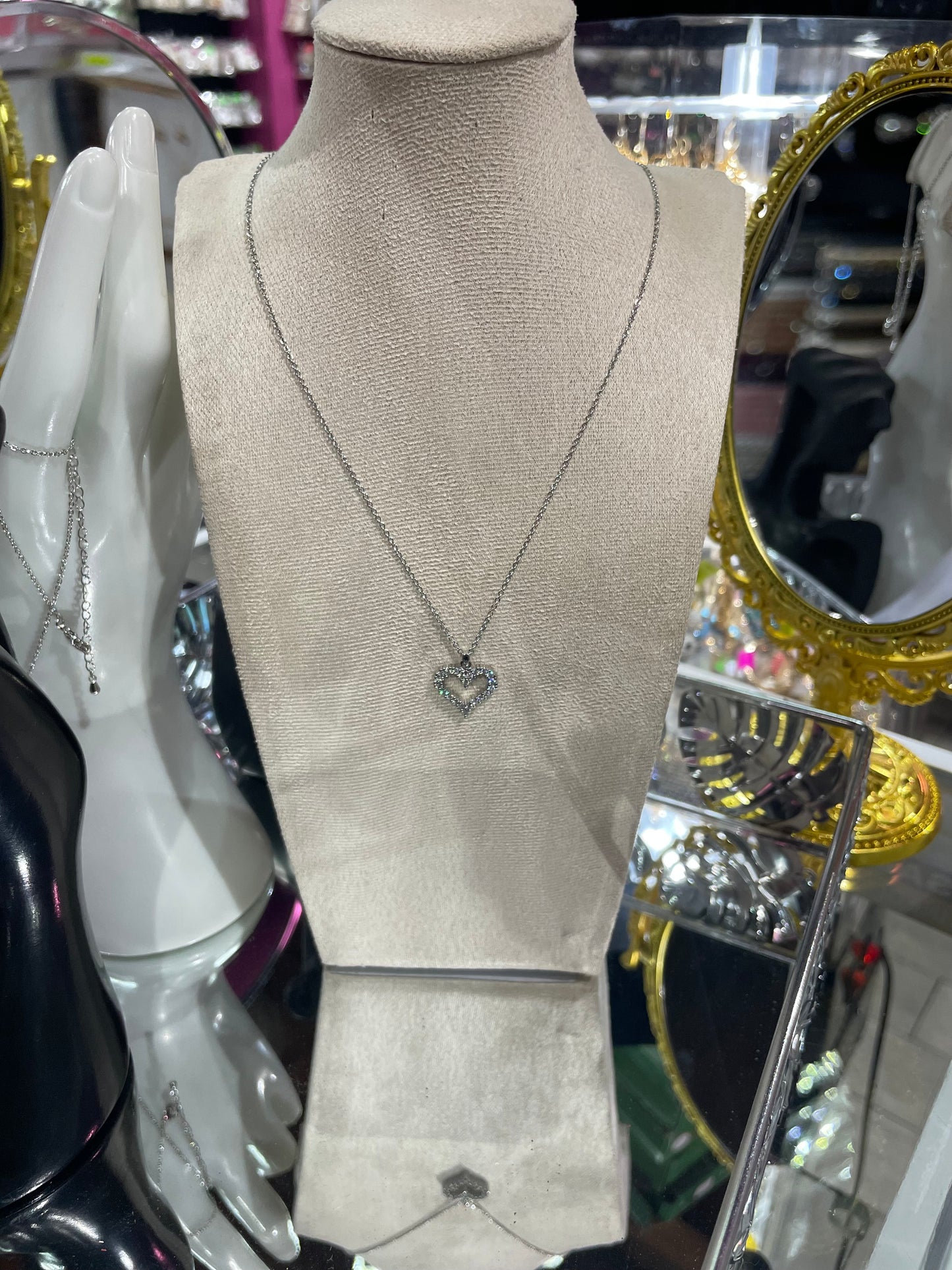 Collar de Zirconia con dije de Corazón - Bling Bling