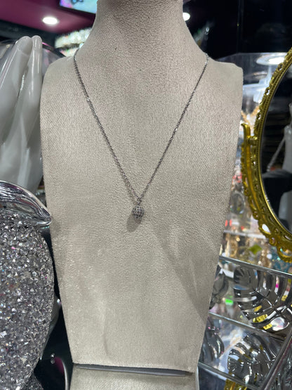 Collar de Zirconia con dije de  Esfera Brillante - Bling Bling