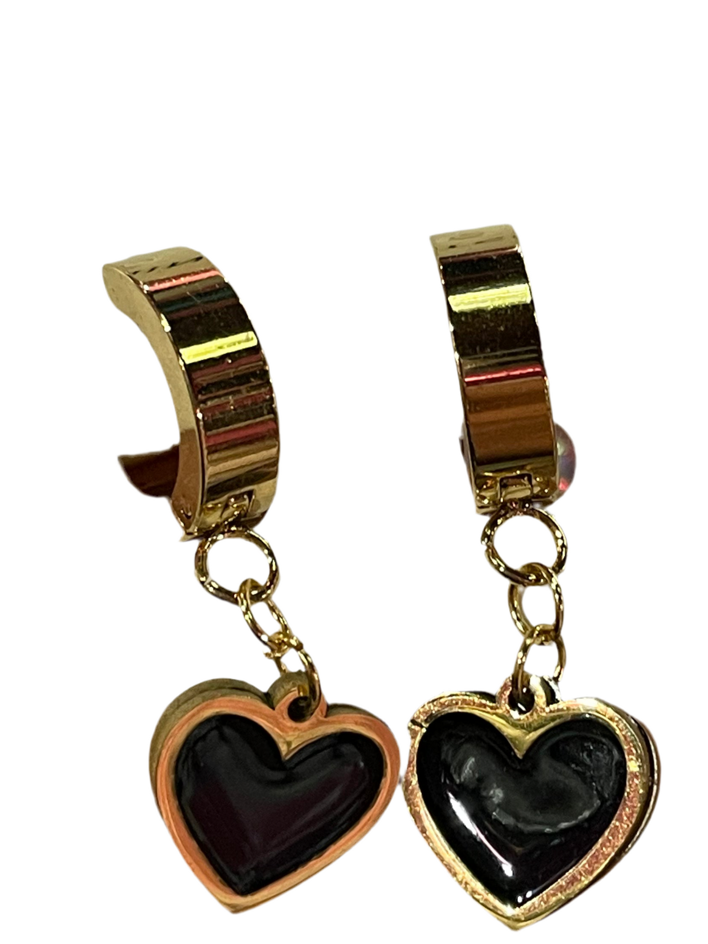 Arracada pequeña en acero inoxidable con dije - Bling Bling