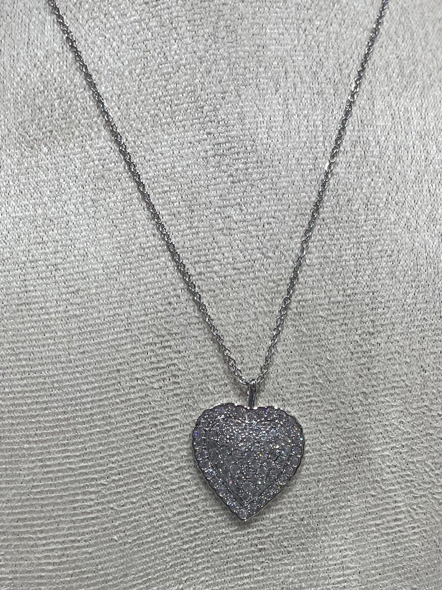 Collar de Zirconia con dije de Corazón - Bling Bling