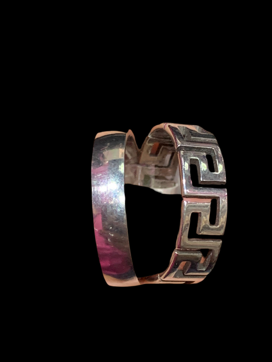 Anillo liso con diseño en Acero Inoxidable - Bling Bling