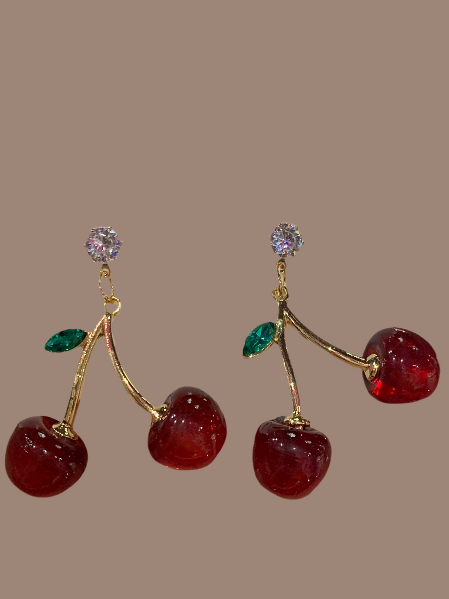 Aretes de Cereza en Acero Inoxidable - Bling Bling