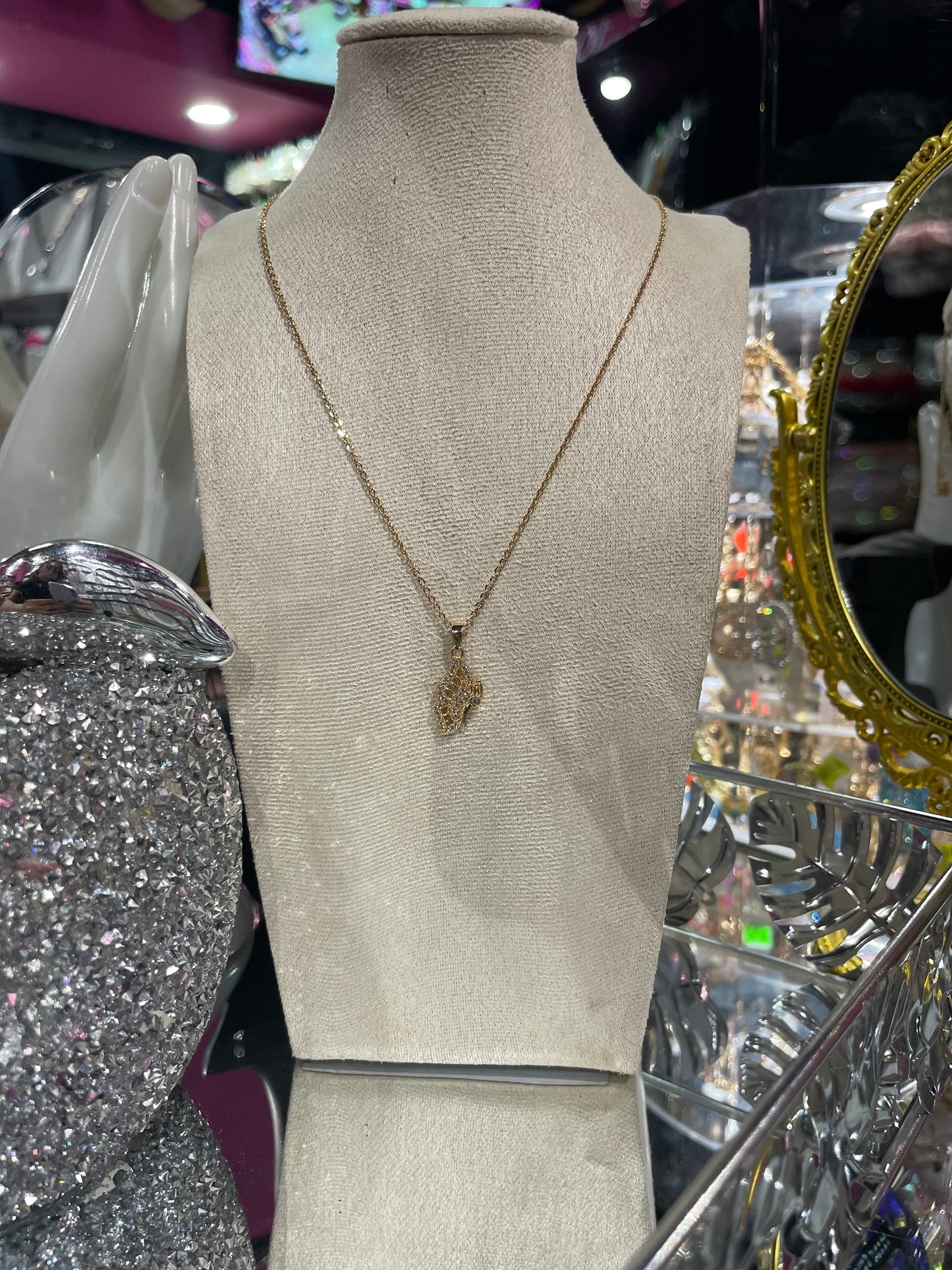 Collar de Zirconia con dije de Mariposa - Bling Bling