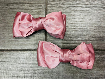 Moño Doble Satinado(Par) - Los Moños De Kari