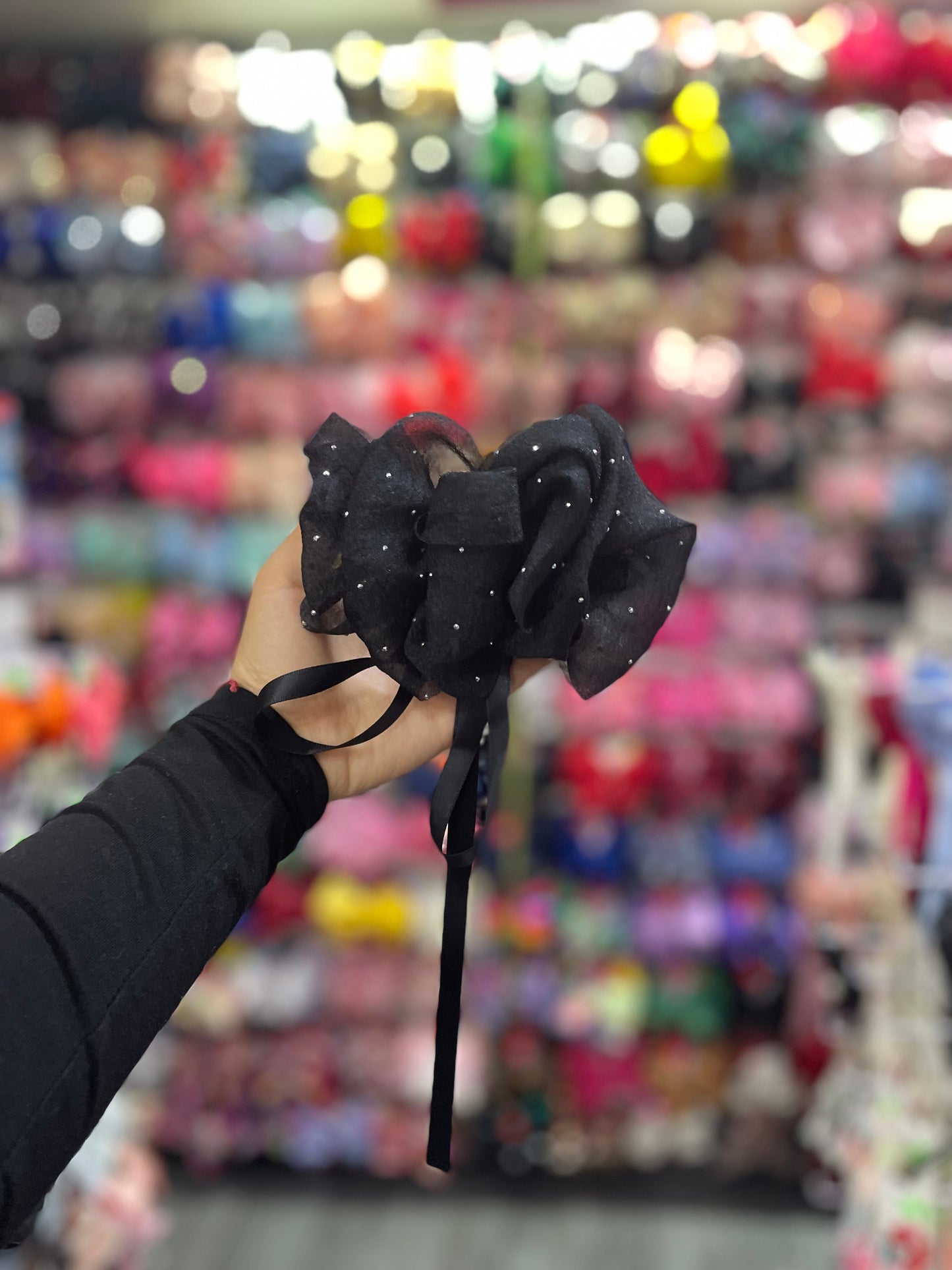 Moño “Nube” Con Pedrería - Los Moños De Kari