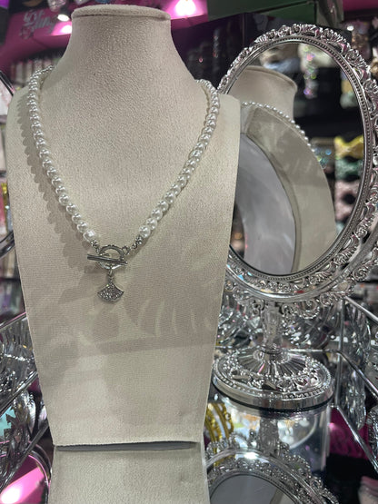 Collar de Perlas con dije Plateado - Bling Bling