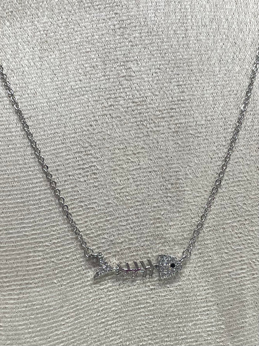 Collar de Zirconia con dije de Pez - Bling Bling