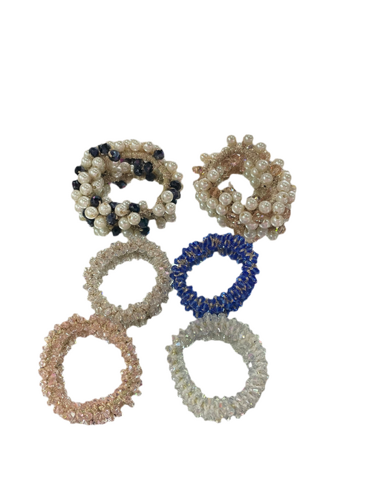 Liga para cabello con Pedrería y perlas - Bling Bling