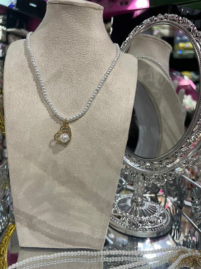 Collar de Perlas con dije Dorado - Bling Bling