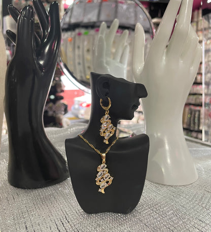 Juego de Collar dorado con dije - Bling Bling