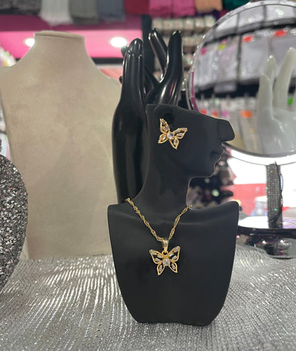 Juego de Collar dorado con dije - Bling Bling