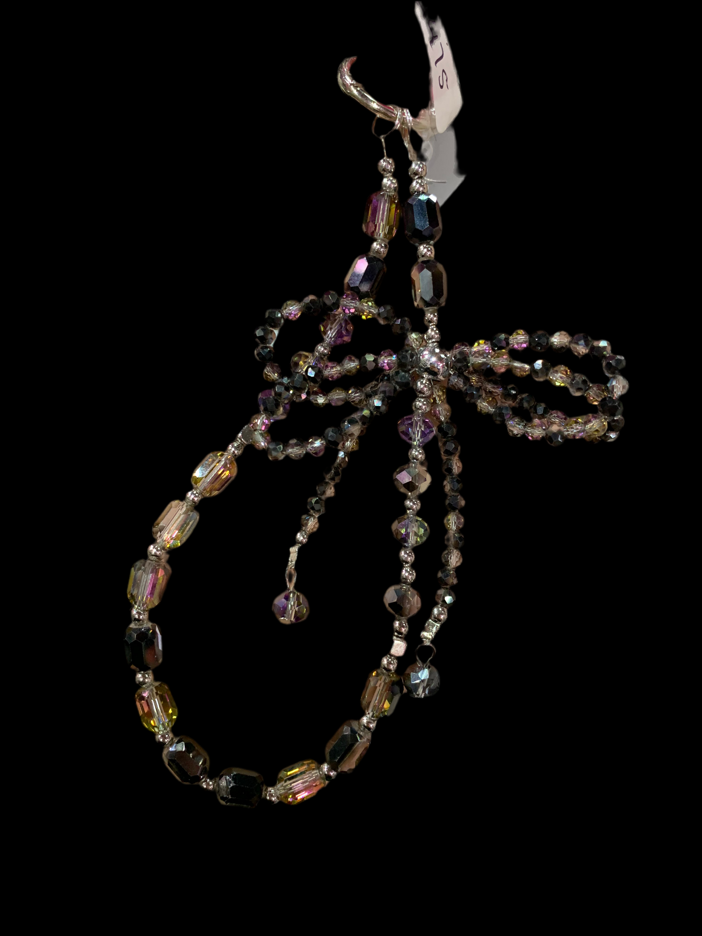 Llavero de moño pedrería - cristal