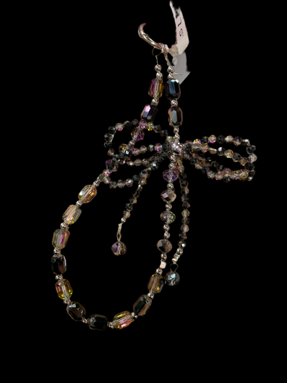 Llavero de moño pedrería - cristal