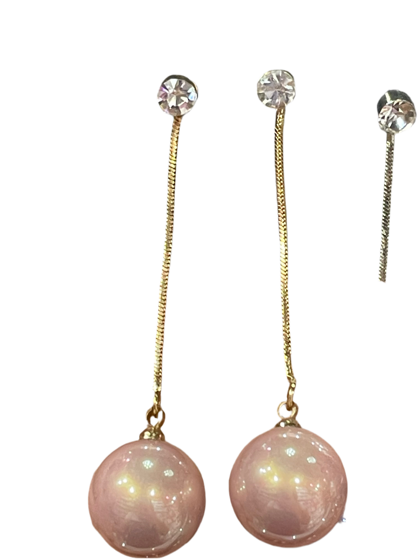 Aretes largos de perla / Bling Bling