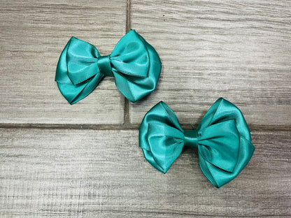 Moño Doble Satinado(Par) - Los Moños De Kari